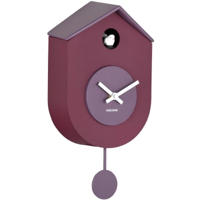 Afbeelding van Karlsson Wandklok Grato Cuckoo Mauve Paars met Lavendel