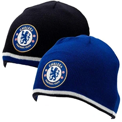 Afbeelding van Chelsea FC Unisex omkeerbare gebreide muts, Blauw/Wit