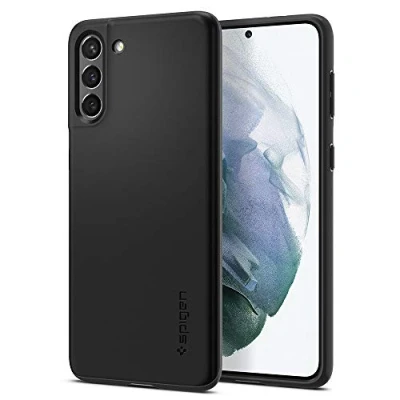 Afbeelding van Spigen Samsung Galaxy S21 Hoesje Back Case Thin Fit Zwart