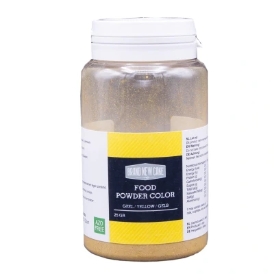 Afbeelding van BrandNewCake Kleurpoeder Geel 25g (vette massa)