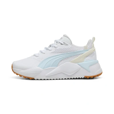Afbeelding van Puma Golf GSX Efekt Golfschoenen, Dames, Maat: 40.5, white warm icy blue Textiel/ synthetisch