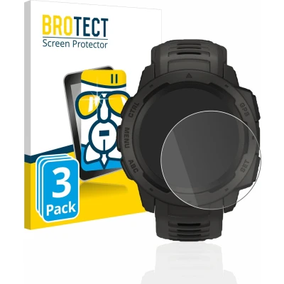 Afbeelding van BROTECT Screenprotector voor Garmin Instinct Solar Folie Beschermfolie Beschermglas transparant (3 Stuks)