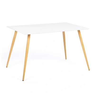 Image de Table à manger scandinave SARA 6 personnes blanche 120 cm