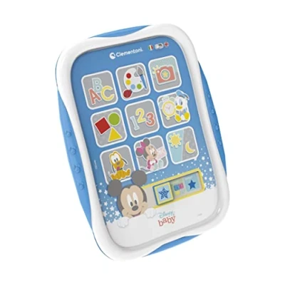 Afbeelding van Clementoni Disney Baby Mickey speelgoed, Mouse, elektronisch spel spreekt in het Italiaans, eerste tablet voor kinderen 9 maanden, meerkleurig, 17668