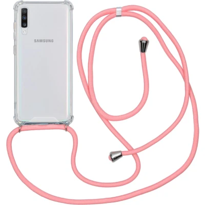 Afbeelding van imoshion Backcover met koord voor de Samsung Galaxy A70 Roze
