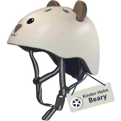 Afbeelding van HUDORA Beary Kinderhelm comfortabele helm voor peuters in XXS/XS met schattig berenmotief hoogwaardige ideaal loopfiets, step en fiets