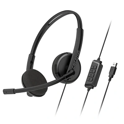 Afbeelding van Hoofdtelefoon met microfoon Creative Technology HS 220 Zwart
