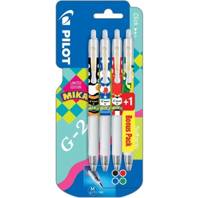 Afbeelding van Pilot roller G 2 07 Mika, blister van 3+1 gratis in geassorteerde kleuren gelroller