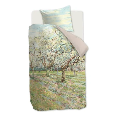 Afbeelding van Beddinghouse x Van Gogh Museum Orchard dekbedovertrek Eenpersoons 140x200/220 Naturel