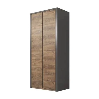 Afbeelding van Meubella Kledingkast Monaco Eiken Grijs 90 cm