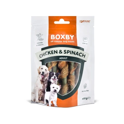 Afbeelding van Boxby Chicken/Spinach Sticks 100 g Hondensnacks Kip&amp;Spinazie