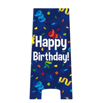 Afbeelding van Warning Sign Happy birthday cartoon