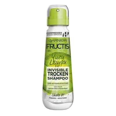 Image de Garnier Shampooing Sec Invisible Cheveux Plats Gras avec Volume Boost Parfum Frais Agrumes Yuzu Citron Fructis 100ml
