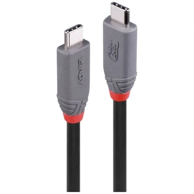 Afbeelding van LINDY USB C kabel 4.0 stekker 2.00 m Zwart 36958