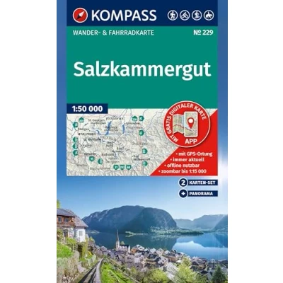 Afbeelding van KOMPASS Wanderkarten Set 229 Salzkammergut (2 Karten) 1:50.000