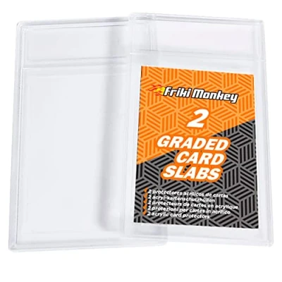 Afbeelding van Card Slabs acryl PSA kaarthoezen, 2 stuks acrylbescherming voor schaalkaarten, kaartbeschermers PSA, CGC of vergelijkbaar, voetbalkaarthoezen, magic, Yugi Oh, Dragon Ball.
