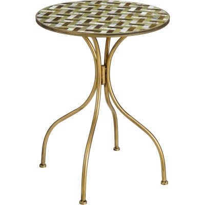 Afbeelding van Mica Decorations Alanza Bistrotafel H76 x Ø61 cm Metaal Groen