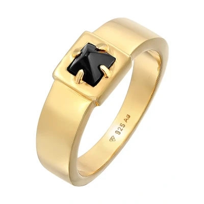 Afbeelding van Kuzzoi Basic LOOK Ring goldcoloured, Heren, Maat: 62, Gold coloured