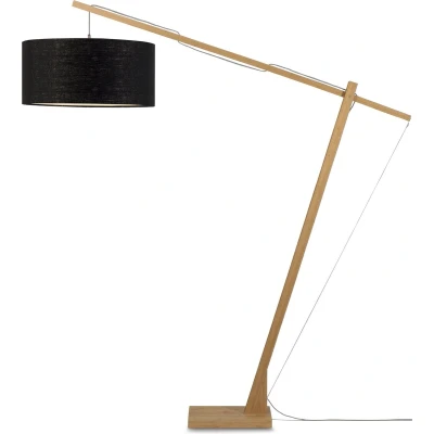 Afbeelding van GOOD&amp;MOJO Vloerlamp Montblanc BamboeZwart 175x60x207cm