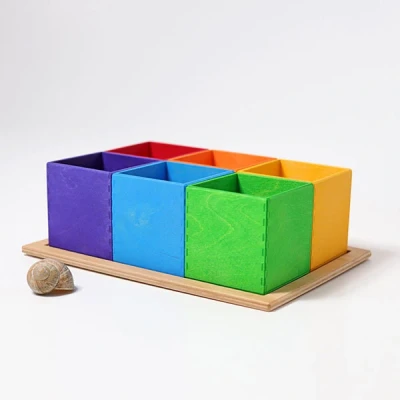 Afbeelding van Grimm&#039;s Sorteerbakjes 6 stuks regenboog