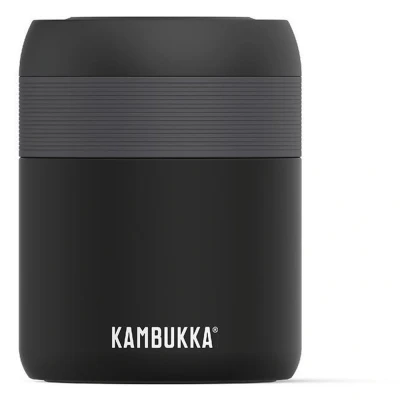 Afbeelding van Kambukka Stainless Steel Double Wall Vacuum Insulated Lunch Box Matte Black 600 Ml (20oz)