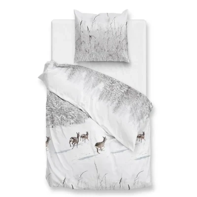 Afbeelding van Dekbedovertrek Zohome Snowy Flanel White