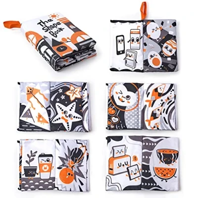 Afbeelding van TUMAMA KIDS Babyboek van stof, zwart en wit, TM267 B VC, wit