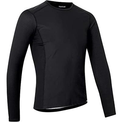 Afbeelding van GripGrab WindBreaking Thermal Lange Mouw Winter Fiets Ondershirt Windafwijzend Thermoshirt Zwart Heren Maat XL