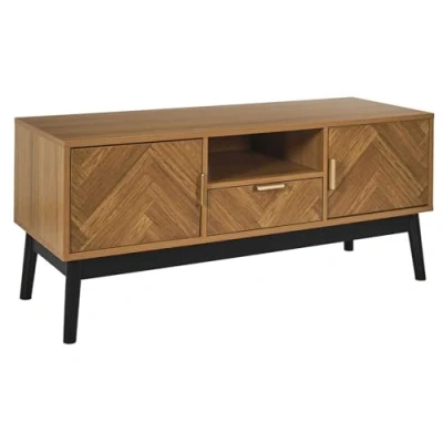 Afbeelding van Design TV meubel 110cm Bruin Felix Dressoir