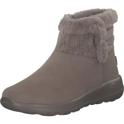 Afbeelding van Skechers Snowboots, Dames, Maat: 38, Dark taupe Leer en textiel