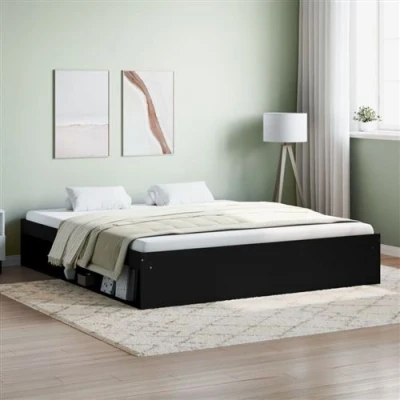 Afbeelding van Bedframe Bruineikenkleurig 140X200 cm 180 x 200 / Zwart