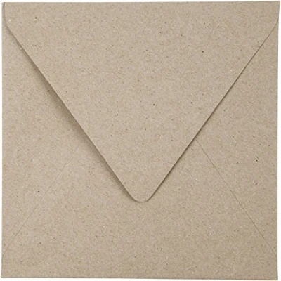 Afbeelding van Gerecyclede Enveloppen, afm 16x16 cm, 120 gr, 50 stuks, naturel
