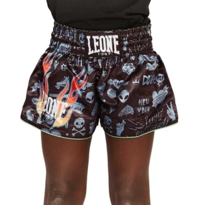 Afbeelding van Leone1947 Montezuma Style Kick thai Korte Broek Zwart L Man