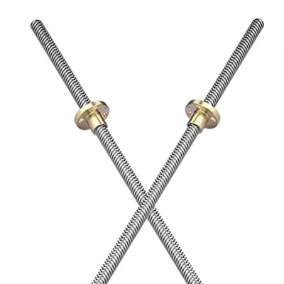 Afbeelding van S SIENOC 100 mm 3D printer 8 lager staal T8, trapeziumvormige schroefschacht, lineaire stang bar + moer koper (type 1, 2 stuks, mm)