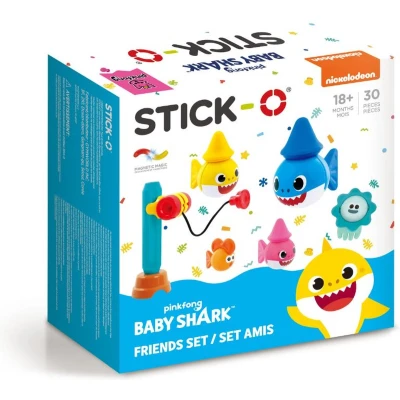 Afbeelding van Stick O baby Shark Family set 30 onderdelen magnetisch speelgoed 1 jaar peuter jongens en meisjes 2