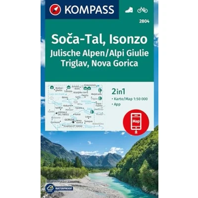 Afbeelding van KOMPASS Wanderkarte 2804 Soca Tal, Isonzo, Alpi Giulie / Julische Alpen, Triglav, Nova Gorica 1:50.000