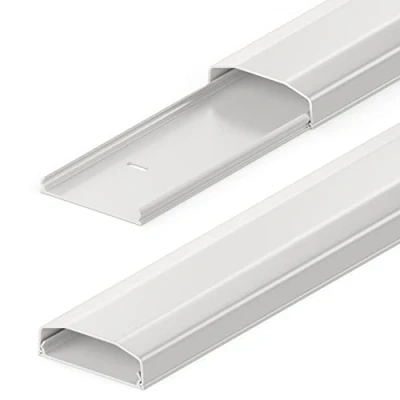 Afbeelding van deleyCON Kabelgoot, universeel, eenvoudige bedrading van hoogwaardige pvc kabels en draden, lengte 100 cm, breedte 6 hoogte 2 wit
