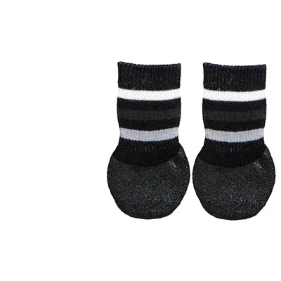 Afbeelding van Trixie Hondensokken Anti Slip Met Rubberlaag Rondom Zwart XL 2 ST (402938)