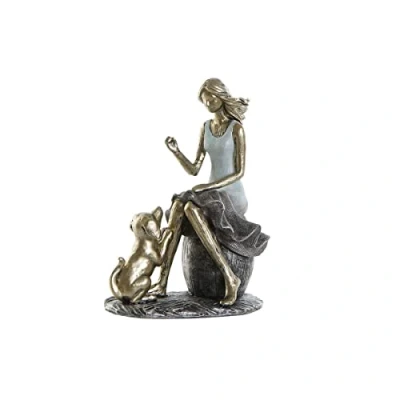 Afbeelding van Decoratieve figuren DKD Home Decor 13 x 8,5 17,5 cm Vrouw Blauw Gouden
