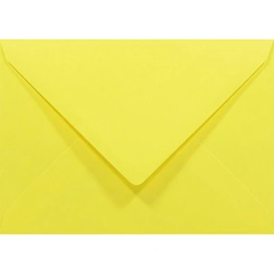 Afbeelding van Netuno 50 gele enveloppen, C6, 114 x 162 mm, regenboog, 80 g, puntige klep, kleurrijke decoratief, voor brieven, uitnodigingen, bruiloft, Kerstmis, wenskaarten, verjaardag, feesten,