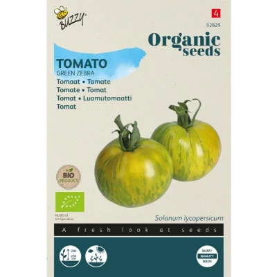 Afbeelding van Seeds tomaat green zebra 0.1 gram Buzzy