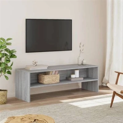 Afbeelding van Tv meubel 120x40x40 cm bewerkt hout grijs sonoma eikenkleurig