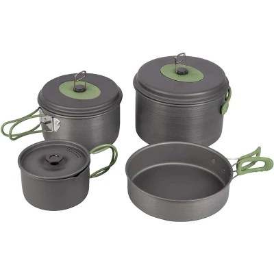 Afbeelding van Bo Camp Pannenset Explorer XL 4 Delig Hard anodized Aluminium