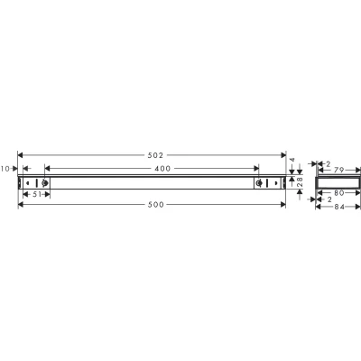 Afbeelding van Hansgrohe Rainfinity planchet 500 Brushed Black