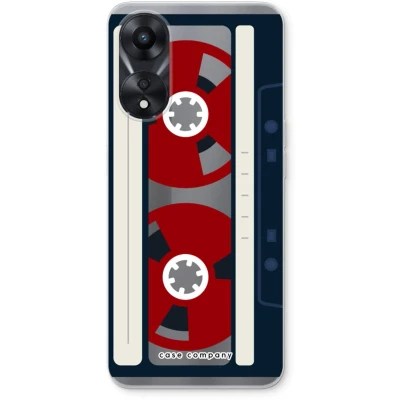 Afbeelding van Case Company® hoesje geschikt voor Oppo A78 5G Here&#039;s your tape Soft Cover Telefoonhoesje Bescherming aan alle Kanten en Schermrand