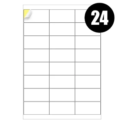 Afbeelding van iSOUL 20 vellen A4 etiketten per vel, 480 zelfklevende etiketten, adresetiketten, printeretiketten, stickerpapier, bedrukbaar, voor afdrukken,