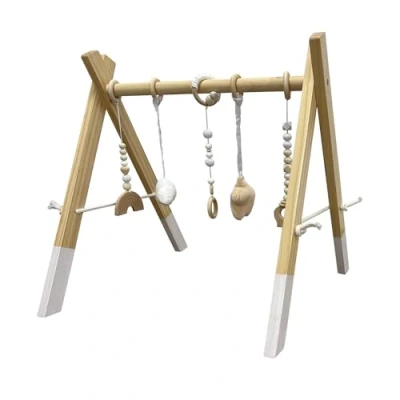 Afbeelding van Maxx Kidz Babygym inclusief 5 educatieve speeltjes hout Stevige &amp; Veilige constructie Vanaf 0 jaar