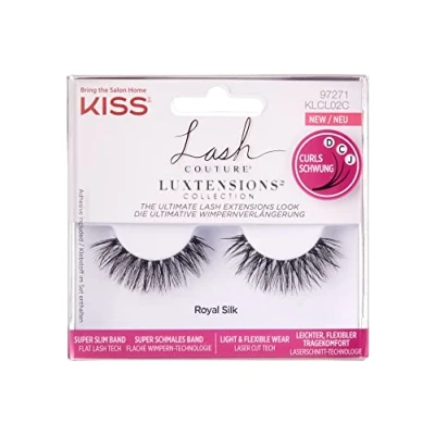 Afbeelding van KISS Lash Couture Collection LuXtension kunstwimpers van koningszijde, licht en flexibel, met superfijne band, inclusief wimperlijm