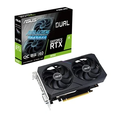 Image de ASUS PHOENIX NVIDIA GeForce RTX 3050 V2 OC Edition Carte graphique (8GB GDDR6, PCIe 4.0, HDMI 2.1, DisplayPort 1.4a, Ventilateurs axiaux à double roulement billes, Plaque arrière de protection)