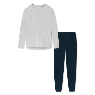 Afbeelding van Schiesser Pyjama Dunkelblau grau, Dames, Maat: 36, grau